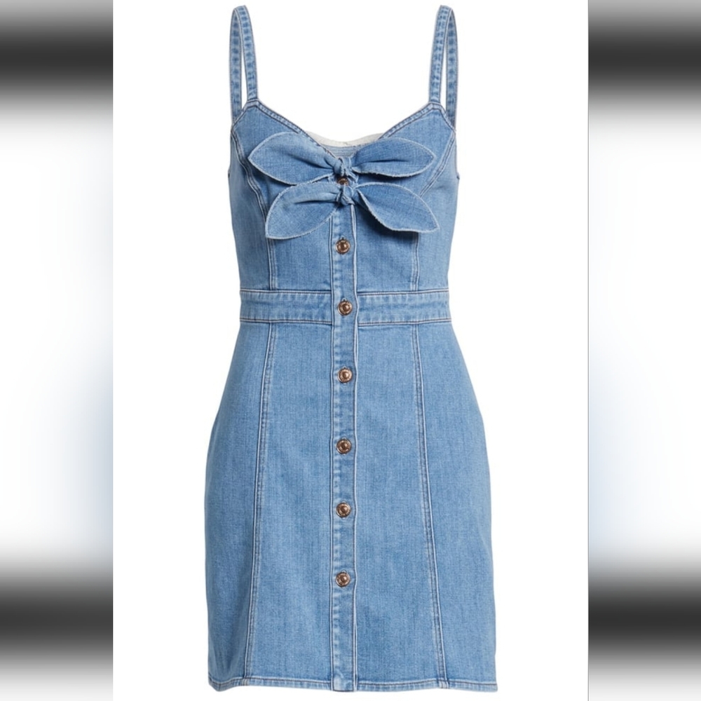 7 For All Mankind Blue Denim Dress